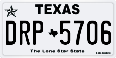 TX license plate DRP5706