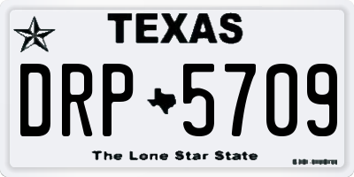 TX license plate DRP5709