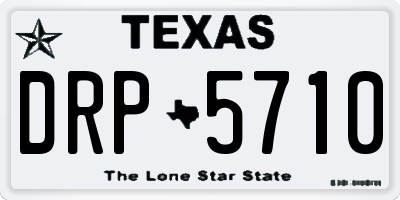 TX license plate DRP5710