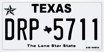 TX license plate DRP5711