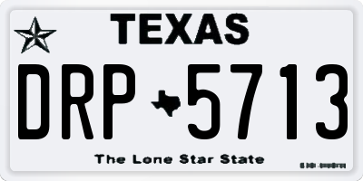 TX license plate DRP5713