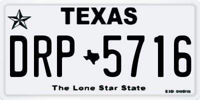 TX license plate DRP5716