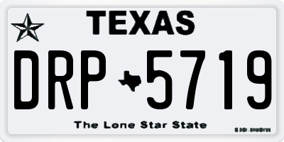 TX license plate DRP5719