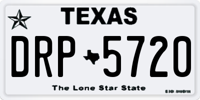 TX license plate DRP5720