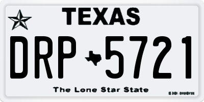TX license plate DRP5721