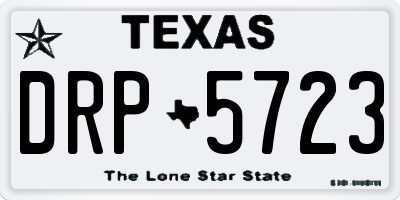 TX license plate DRP5723
