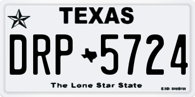 TX license plate DRP5724