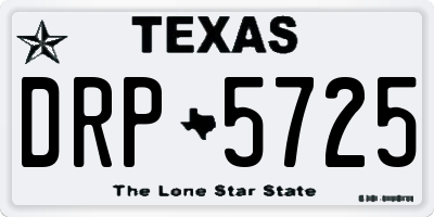 TX license plate DRP5725