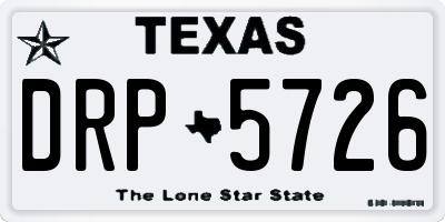 TX license plate DRP5726