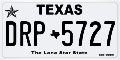 TX license plate DRP5727