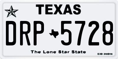 TX license plate DRP5728