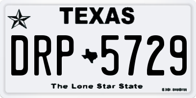 TX license plate DRP5729