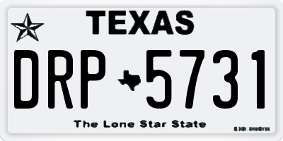 TX license plate DRP5731