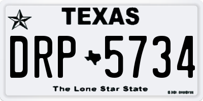 TX license plate DRP5734
