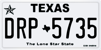 TX license plate DRP5735