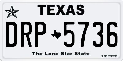 TX license plate DRP5736