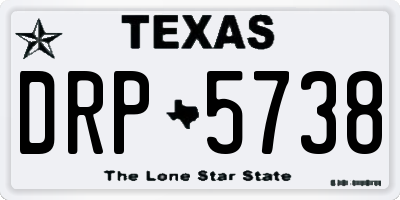 TX license plate DRP5738
