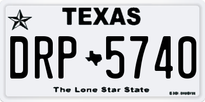 TX license plate DRP5740