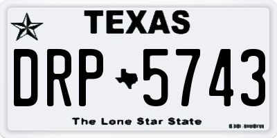 TX license plate DRP5743
