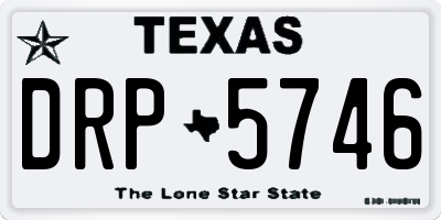 TX license plate DRP5746