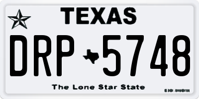 TX license plate DRP5748