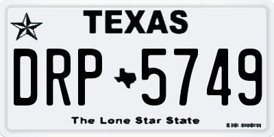 TX license plate DRP5749