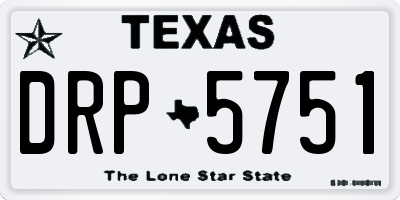 TX license plate DRP5751