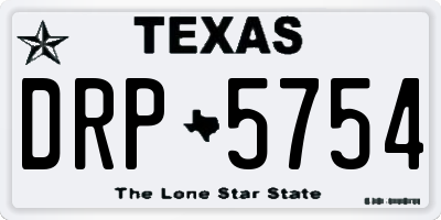 TX license plate DRP5754