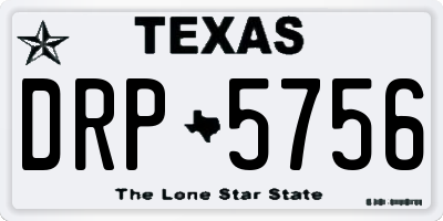 TX license plate DRP5756
