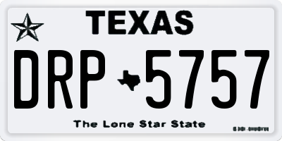 TX license plate DRP5757