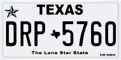 TX license plate DRP5760