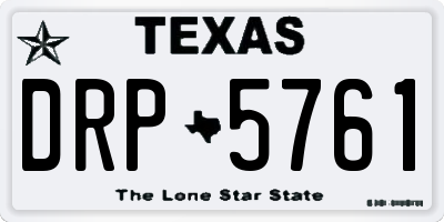 TX license plate DRP5761