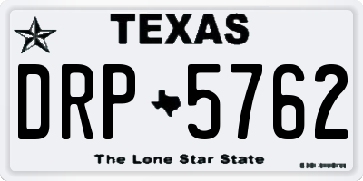 TX license plate DRP5762