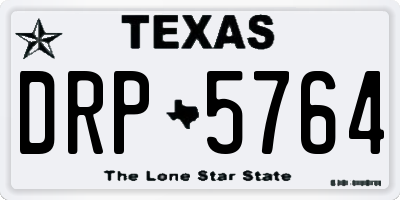 TX license plate DRP5764