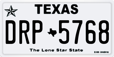 TX license plate DRP5768