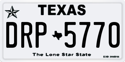 TX license plate DRP5770