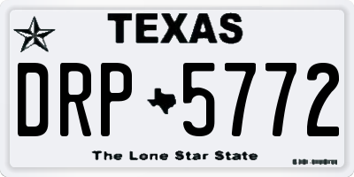 TX license plate DRP5772