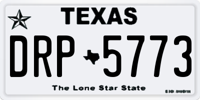 TX license plate DRP5773