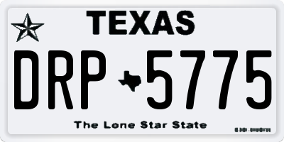 TX license plate DRP5775