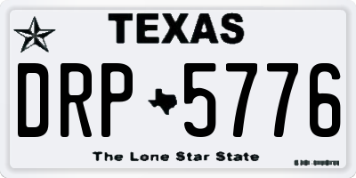 TX license plate DRP5776