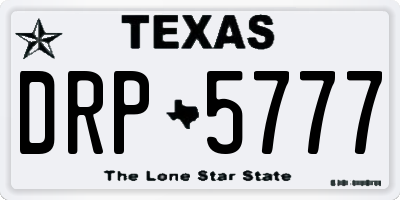TX license plate DRP5777