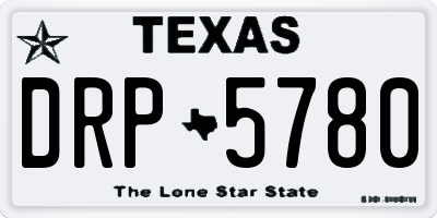 TX license plate DRP5780