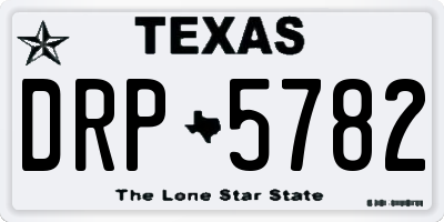 TX license plate DRP5782