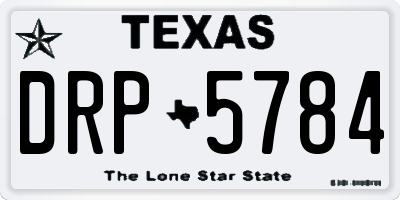 TX license plate DRP5784