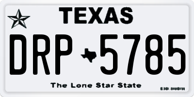 TX license plate DRP5785