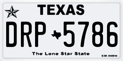 TX license plate DRP5786