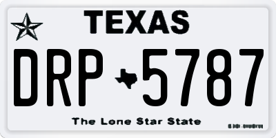 TX license plate DRP5787