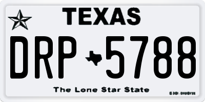 TX license plate DRP5788