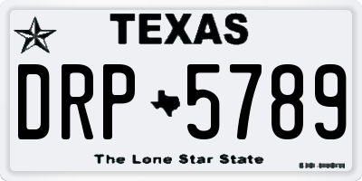 TX license plate DRP5789