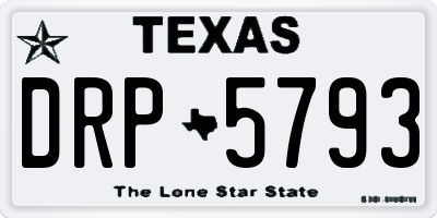 TX license plate DRP5793